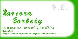 mariora borbely business card